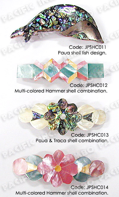 Inlayed Shell Hair clips