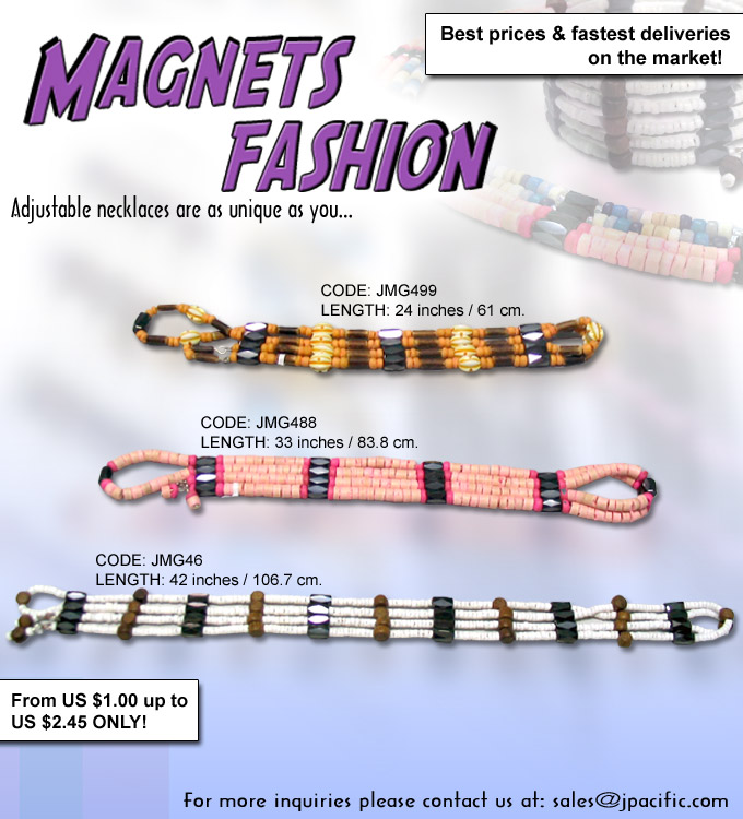 Philippine shell magnetic jewelry belts bracelets necklace collection