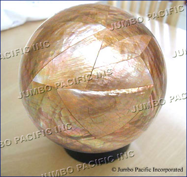 Ball in shell inlay home decoration
